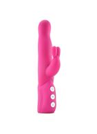 Розовый хай-тек вибромассажер iVibe Select iRabbit - 26 см.