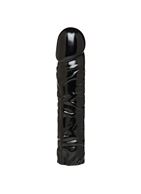 Насадка-фаллоимитатор чёрного цвета Vac-U-Lock CodeBlack 8" Classic Dong (19,3 см)