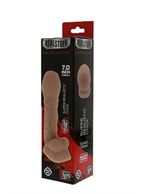 Телесный фаллоимитатор с закрытой головкой REALSTUFF REAL FEELING DONG UNCUT 7INCH - 17,8 см.