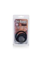 Набор чёрных эрекционных колец Tri-Ring