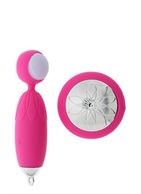 Розовый вибростимулятор с функциями ротации и вибрации DODO PINK
