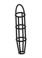 Чёрная насадка-клетка на пенис Cockcage with ball strap №30 