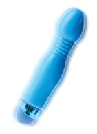 Голубой гибкий вибромассажер Powder Puff Massager (17,1 см)