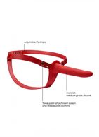Красный страпон Adjustable на ремешках (15,5 см)