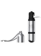 Серебристый мини вибратор на цепочке Glittering Bullet (9 см)