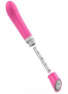 Розовый G-стимулятор с вибрацией Bgood Deluxe Curve (19,3 см)