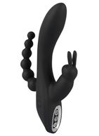Черный тройной вибратор Triple G-Spot Vibrator (20,8 см)