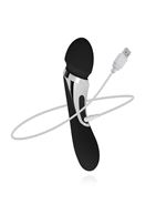 Черный двухсторонний вибромассажер Vibes Wand Vibrator - 22,5 см.