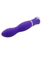 Фиолетовый вибратор ECSTASY Rippled Vibe (19,5 см)