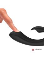 Черно-золотой вибратор-кролик с пультом-часами Anne's Desire Rabbit Vibe Wireless Watchme (20,5 см)