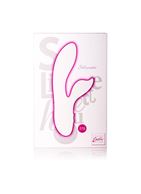Розовый вибромассажер с лепестком для стимуляции клитора Silhouette S19