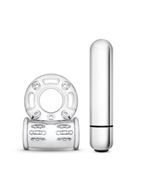 Прозрачное эрекционное виброкольцо 10 Function Vibrating Mega Bull Ring