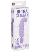 Фиолетовый изогнутый вибратор NEON ULTRA CLIMAX PURPLE - 11 см.