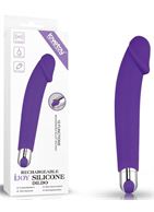 Фиолетовый вибратор Rechargeable IJOY Silicone Dildo (16,5 см)