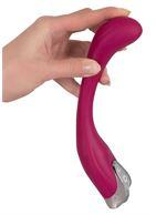 Розовый гнущийся вибратор Flexi Lover - 24 см.