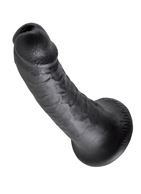 Чёрный фаллоимитатор с присоской 6" King Cock (15,2 см)