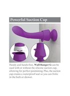 Фиолетовый вибромассажер Wall Banger G (19,3 см)