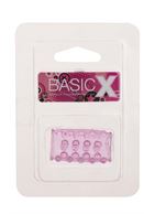 Розовая насадка на пенис с шишечками BASICX TPR SLEEVE PINK