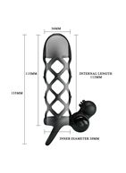 Черная насадка-сетка на пенис Penis Sleeve I - 13,5 см.