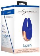 Синий клиторальный стимулятор Lavish - 8,9 см.