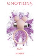 Розовое эрекционное виброколечко Emotions Minnie Light pink