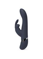 Тёмно-синий вибратор DARKER OH MY RABBIT VIBRATOR - 25,4 см.