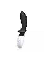 Графитовый перезаряжаемый вибростимулятор простаты Loki Obsidian Black - 19,6 см.