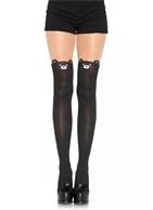 Колготки с имитацией чулок с мишками SPANDEX BLACK BEAR PANTYHOSE