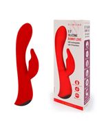 Красный вибромассажер кролик 5" Silicone Bunny Love (19,1 см)