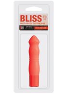 Оранжевый силиконовый вибромассажёр NEON BLISS VIBRATOR - 9 см.