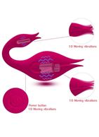 Малиновый вибратор бутон Swan (11 см)