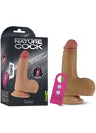 Кофейный вибратор Nature Cock Gabe 6 с голосовым приёмником (15 см)