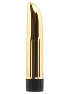 Золотистый многоскоростной вибратор Lady Finger (12 см)