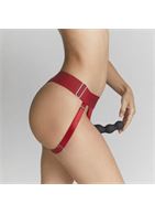 Красные трусики для фиксации насадок Strap-on-me Harness Lingerie Unique