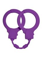 Фиолетовые силиконовые наручники Stretchy Cuffs Purple