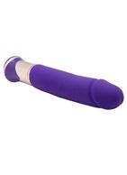 Фиолетовый перезаряжаемый вибратор ECSTASY Deluxe Greedy Dong (19,5 см)