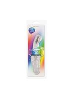 Прозрачный вибромассажёр Mirage Light Up - 17,7 см.
