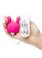 Розовый клиторальный стимулятор-зайчик SILICONE PURPLE BUNNY CLITORAL VIBRATOR