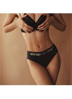 Черные трусики для насадок Heroine Lingerie Harness - размер M