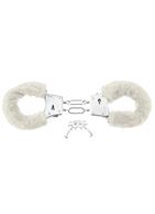 Меховые белые наручники Beginner's Furry Cuffs