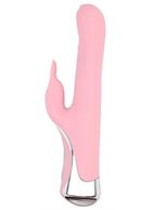 Нежно-розовый вибратор кролик Rotating Missile Bunny (24 см)