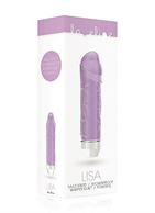 Фиолетовый фаллический вибратор Lisa - 14,7 см.