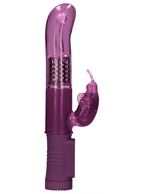 Фиолетовый вибратор кролик Rotating Butterfly (22,8 см)
