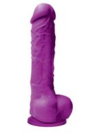 Фиолетовый фаллоимитатор на присоске Colours Pleasures 5" Dildo (17,8 см)