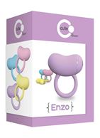 Сиреневое виброкольцо на пенис ENZO COUPLES RING 