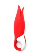 Красный вибратор Satisfyer - Power Flower с лепестками (18,8 см)