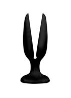 Чёрная анальная пробка-бутон MENZSTUFF - FLOWER BUTT PLUG 5INCH (13,5 см)