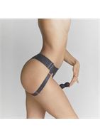 Серые трусики для фиксации насадок Strap-on-me Harness Lingerie Unique