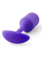 Фиолетовая анальная пробка для ношения B-vibe - Snug Plug 2 (11,4 см)