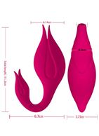 Малиновый вибратор бутон Swan (11 см)